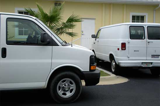 hercules services vans parked in port charlotte