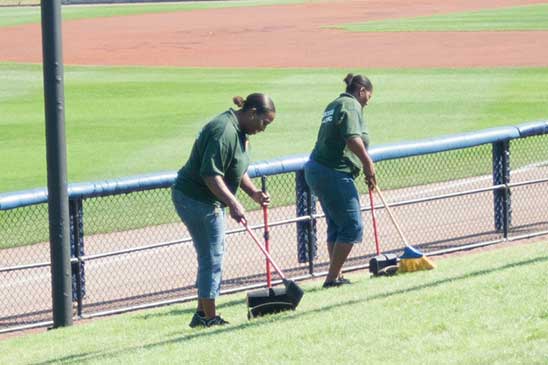 sweeping the berms at charlotte sports park