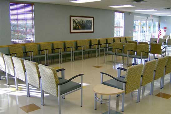 clean, newly waxed floor at the va of port charlotte