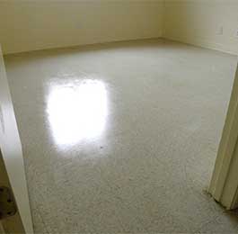 tile strip wax buffing completed